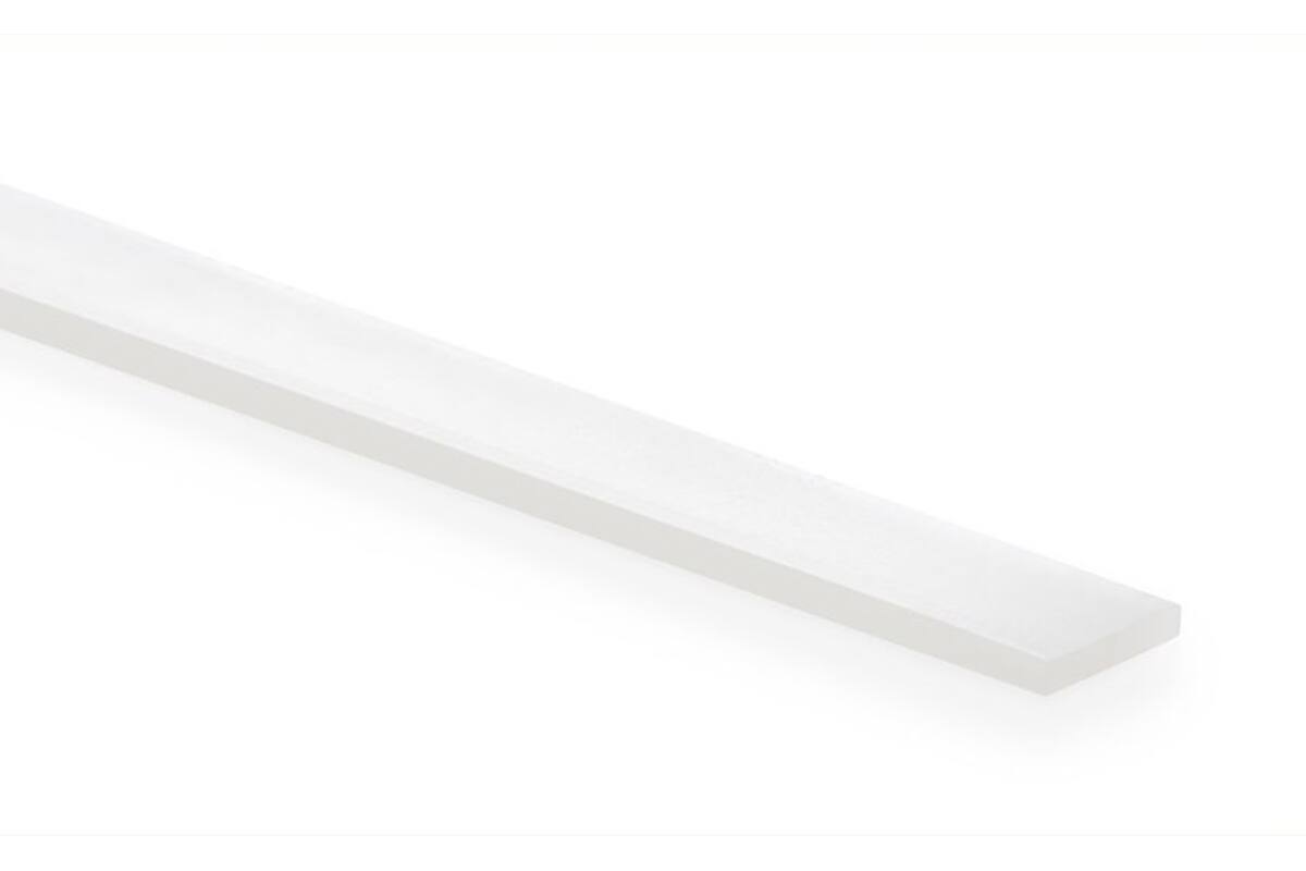 Flat profile A/2275, 14x3 mm
- Silicone square, elastic
- 60 +/- 5 Shore A, light talc
- Tolerance ISO 3302-1 E2, semi-translucent
- ±100 m/spool